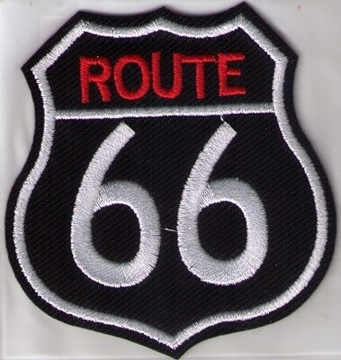Geborduurde badge "Route 66"