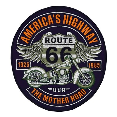 Grote geborduurde badge "Route 66"