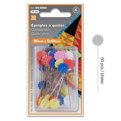 Quilt kopspelden met bloemkopje