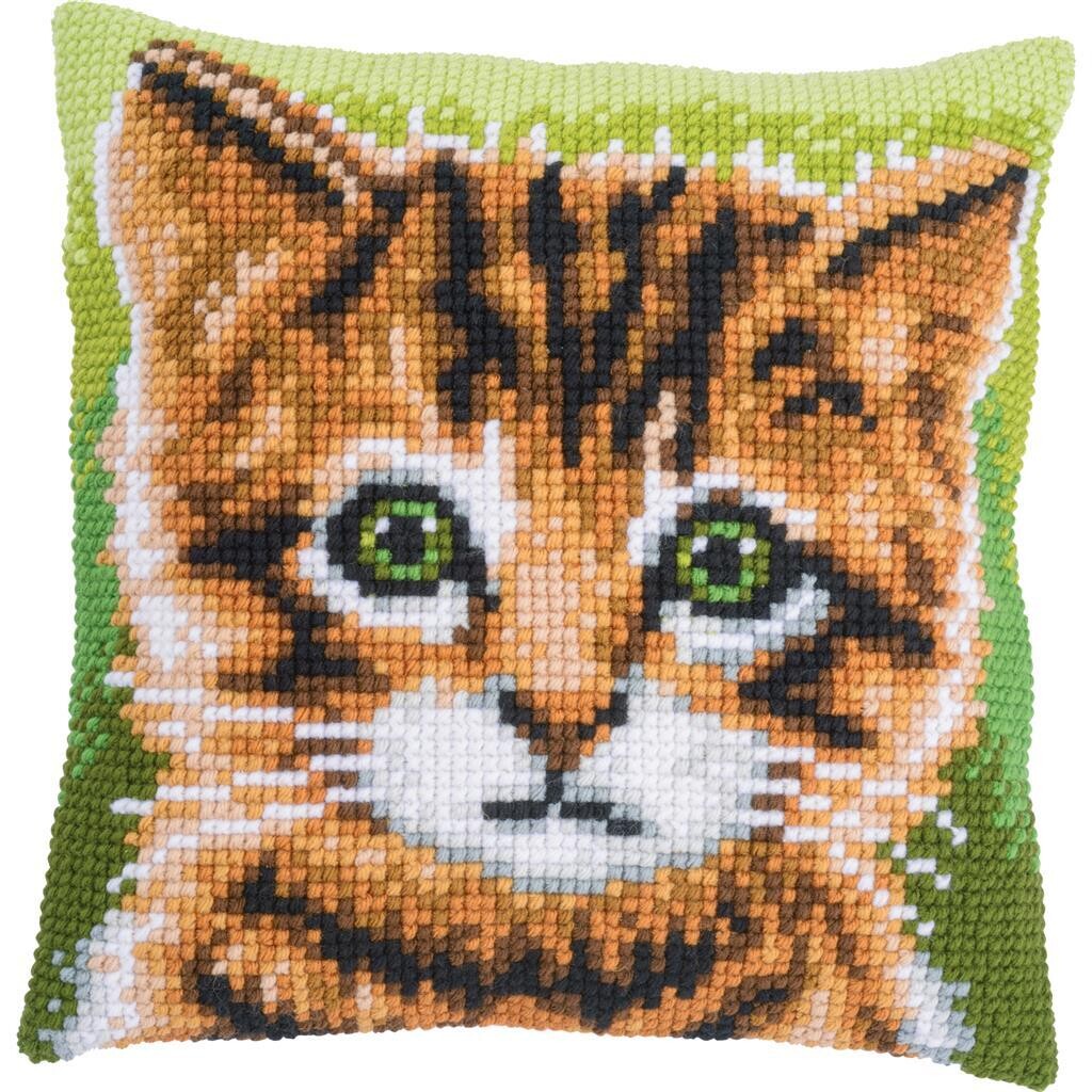 Kruissteek kussen Kitten