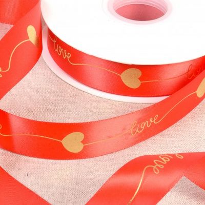 Geweven lint "love" 25 mm