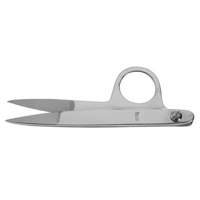 Homeij weverschaar / eenoogschaar met etui