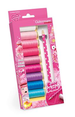 Gütermann Limited Edition Cute and Pink 10 kleuren &amp; krijtpotlood