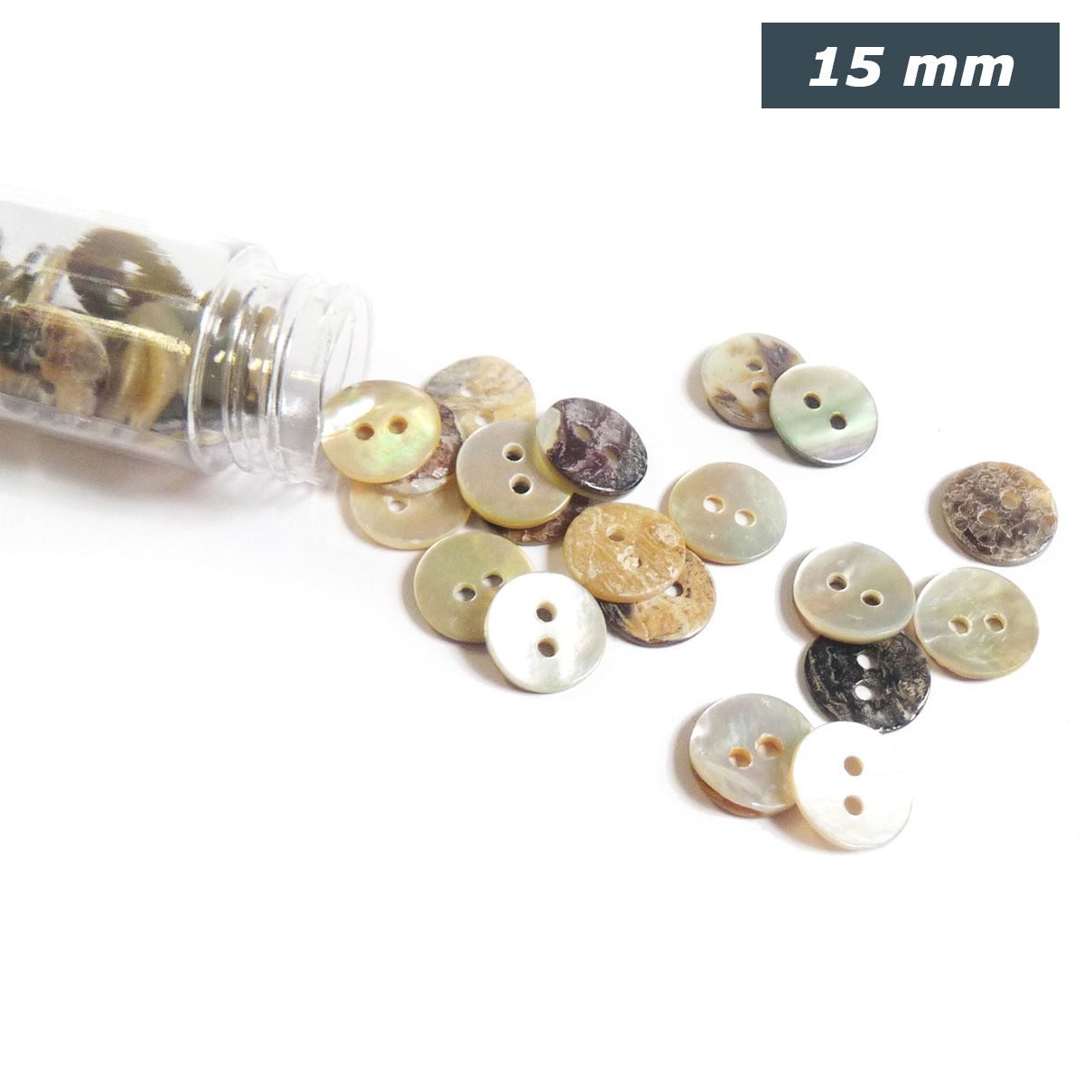 Knoopjes nacre  15 mm