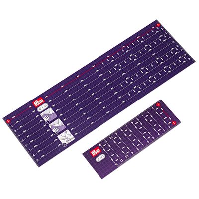 Strijk linialen universeel 10 x 30 &amp; 5 x 15 cm