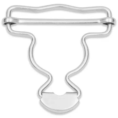 Gesp voor tuinbroeken / salopet 40 mm zilver