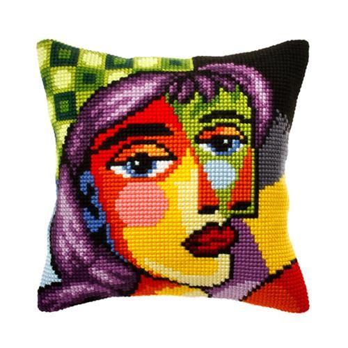 Kruissteek kussen Picasso