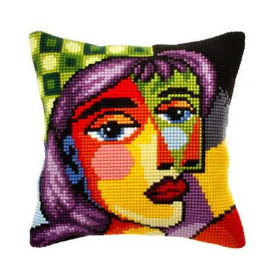 Kruissteek kussen Picasso