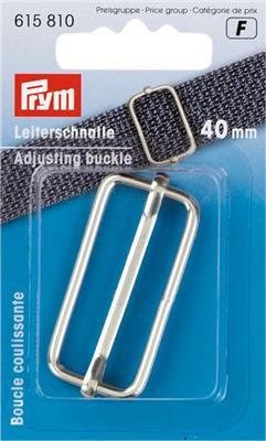 Regelbare gesp 40 mm zilver