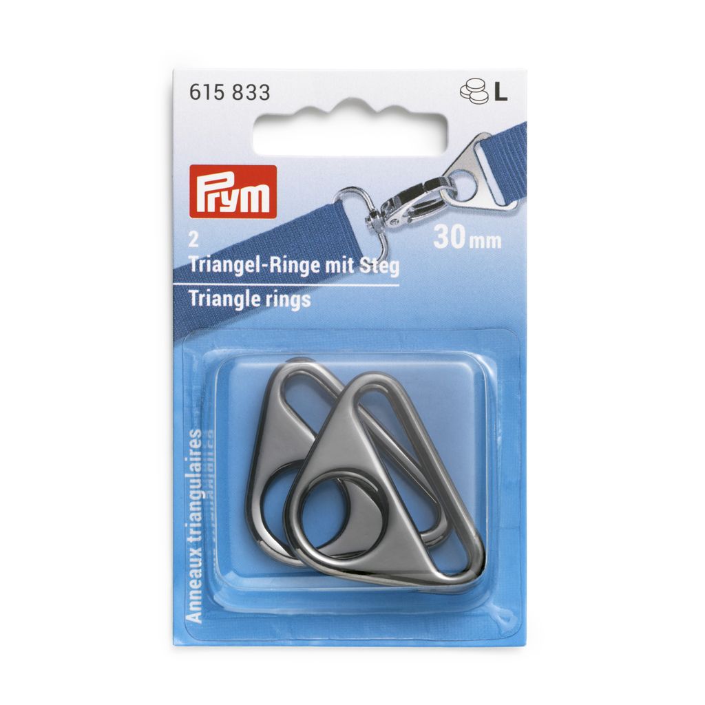 Driehoekige ring 30 mm gunmetal grey