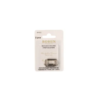Regelbare gesp 20 mm zilver (2 stuks)