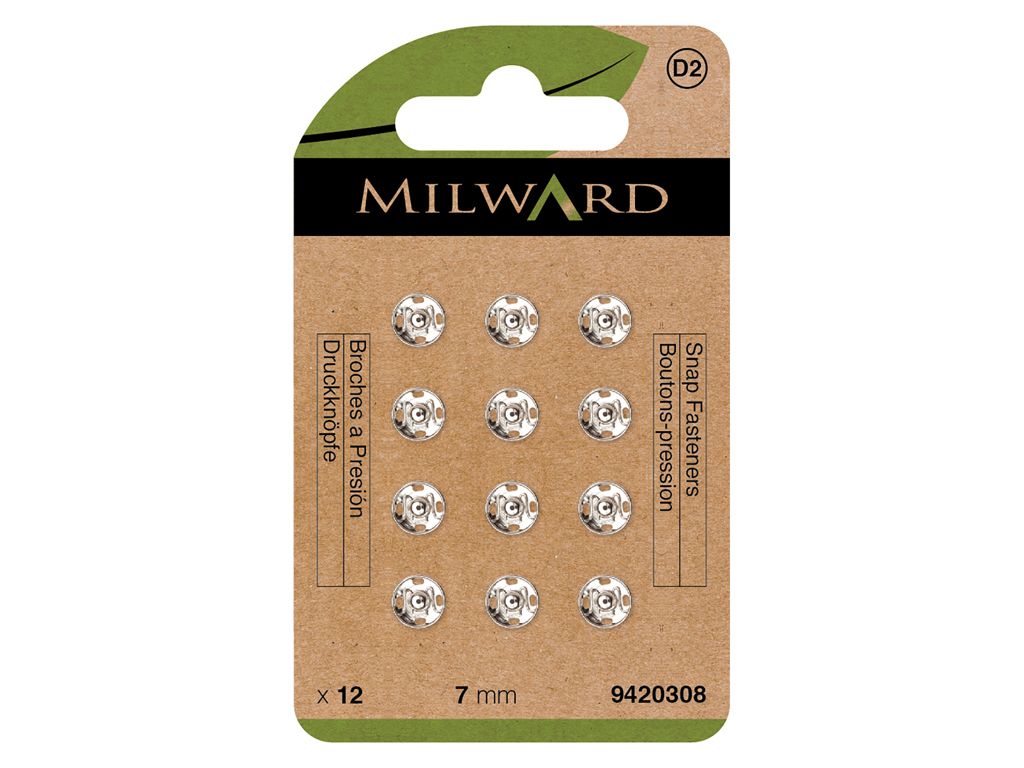 Drukknopen om aan te naaien 7mm zilver