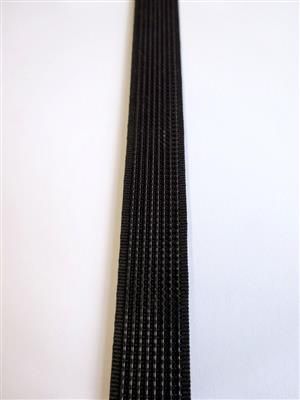 Baleinen band 12 mm wit / zwart