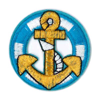 Applicatie marine anker blauw