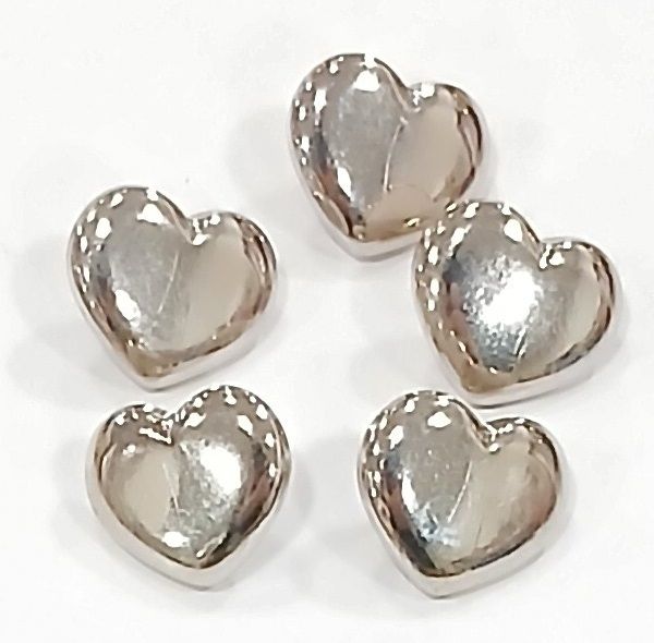 Knoop hartje zilver 11 mm