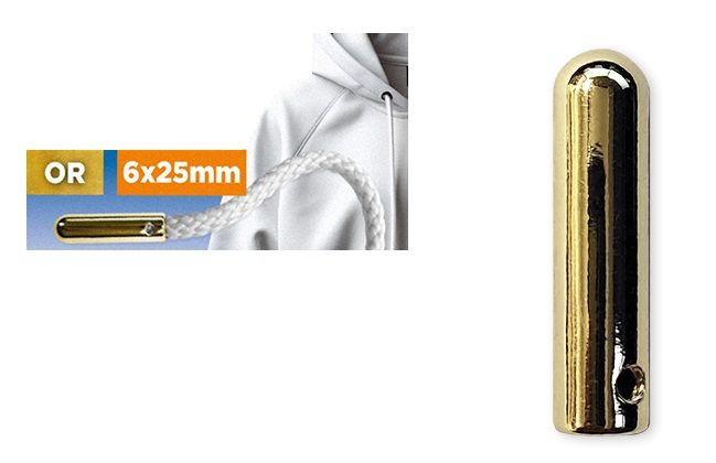 Koordeinden metaal goud