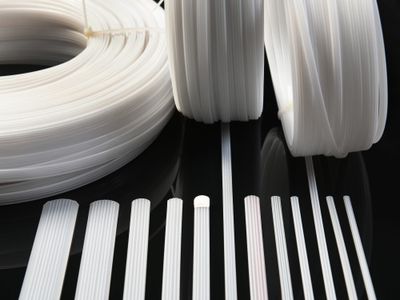 Plastic harde baleinen band 11 mm wit