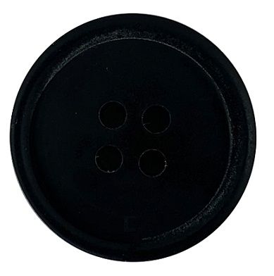 Zwarte knoop schuin oppervlak 4 gaatjes 15 - 20 - 25 mm