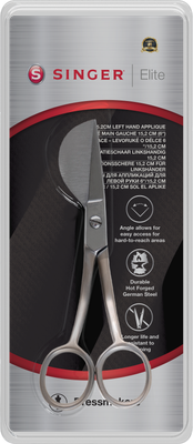 Singer Elite precisie applicatieschaar gebogen 15 cm linkshandig