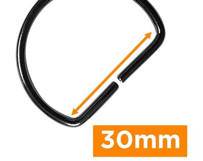 D-ringen 30 mm gunmetal grey