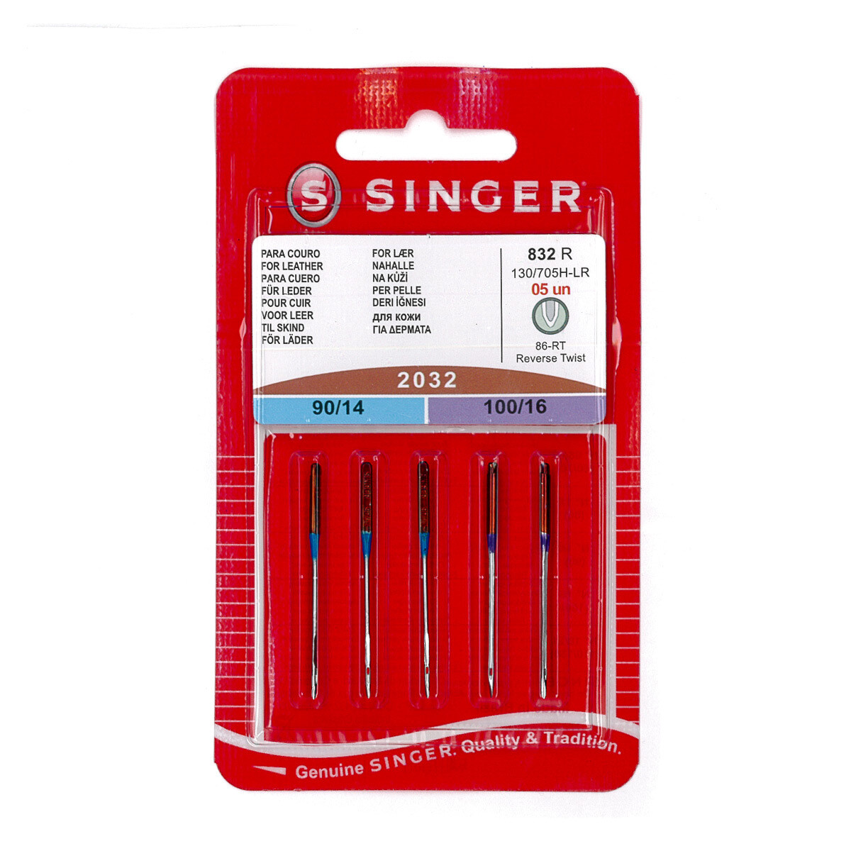 Singer naalden voor leder mix 90/100