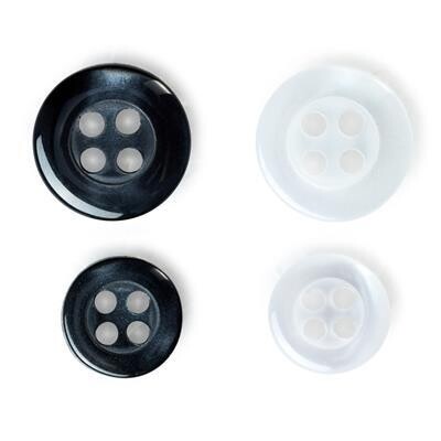 Hemden knoopjes parelmoer  9 &amp; 11 mm