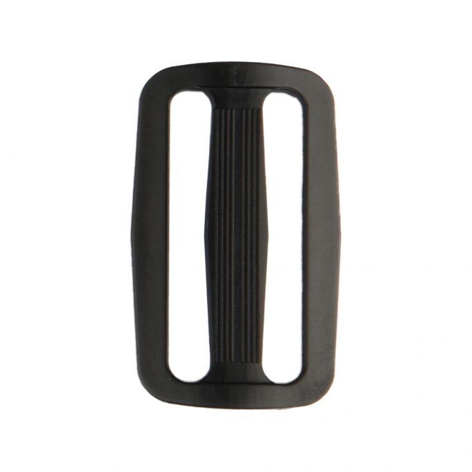 Schuifgesp dubbel zwart 30 mm