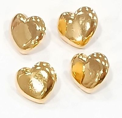 Knoop hartje goud 11 mm