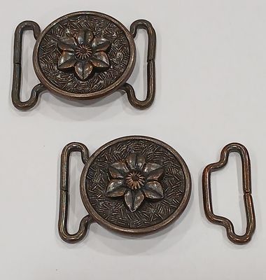 Retro gesp brons-brons 25mm