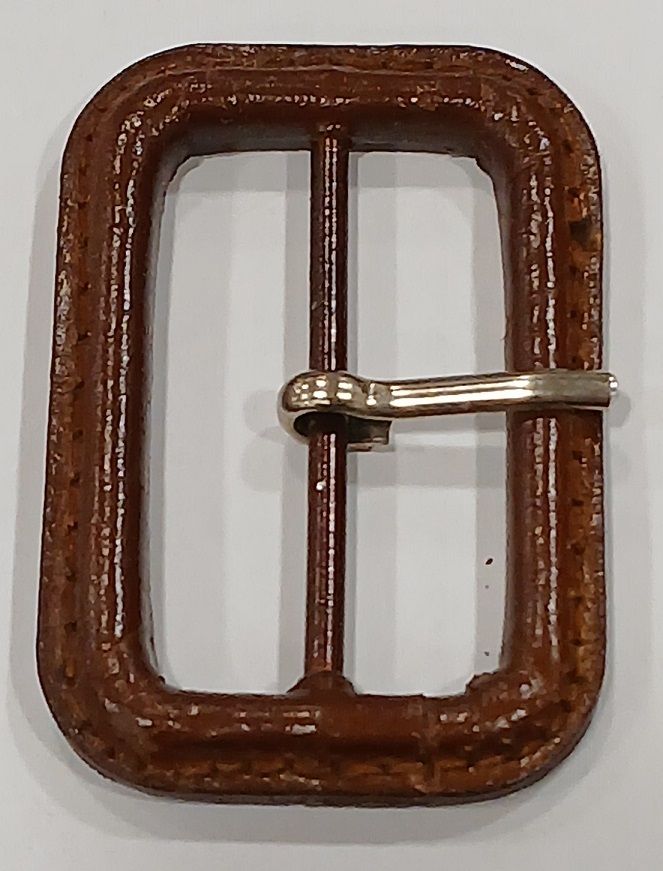 Retro gesp leder 40mm