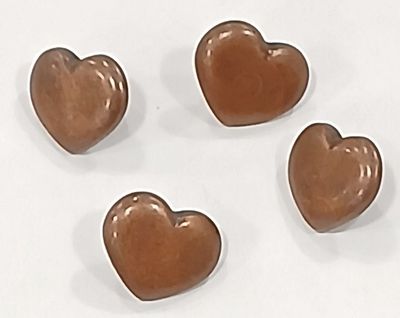 Knoop hartje brons 11 mm