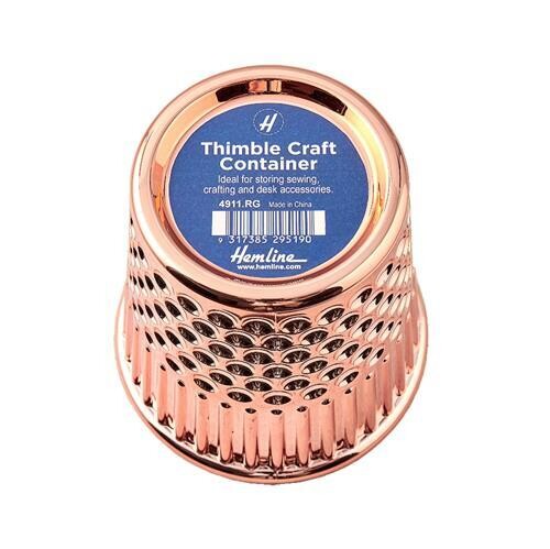 Vingerhoed container 12,5 x 12 cm rose gold