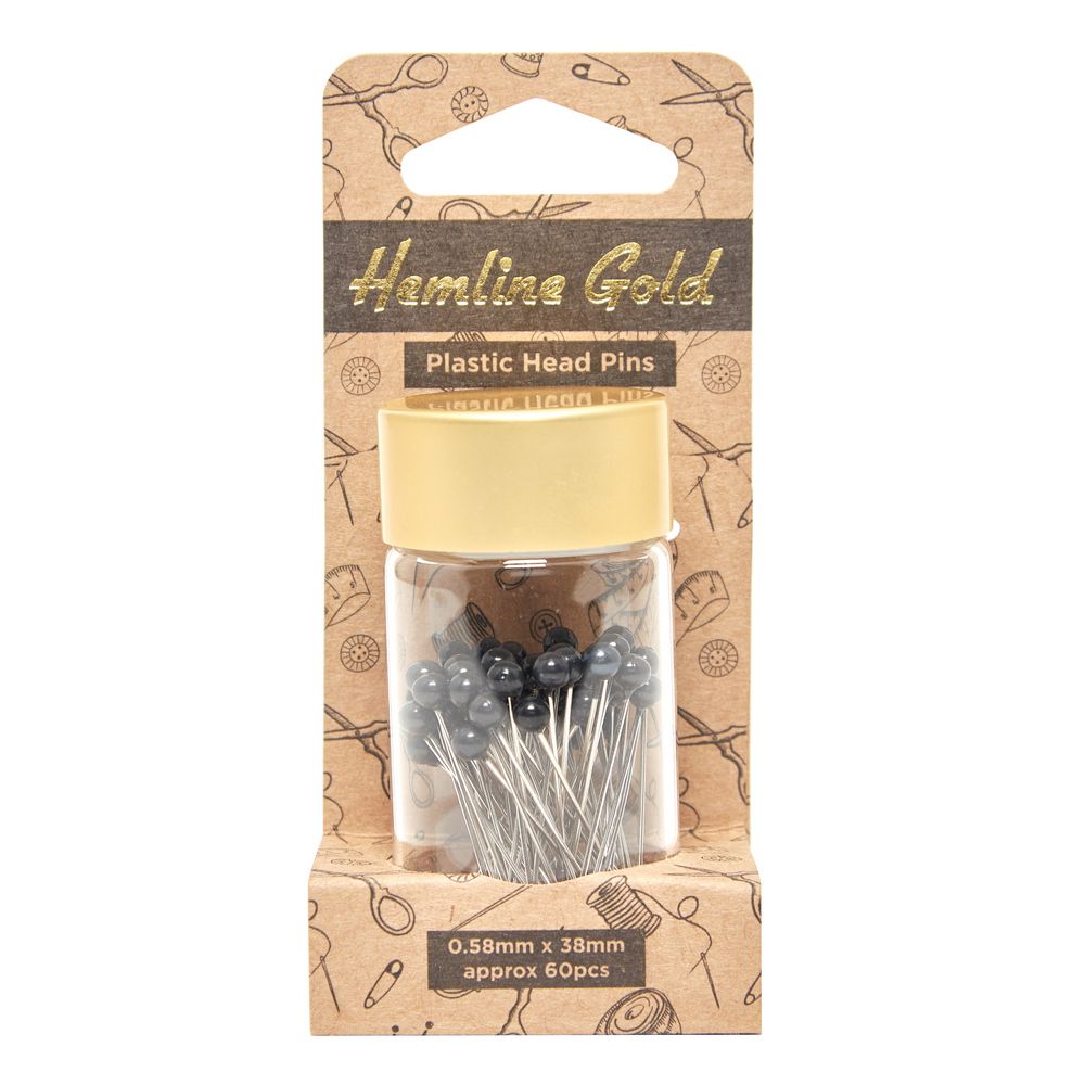 Parelkopspelden zwart Hemline Gold