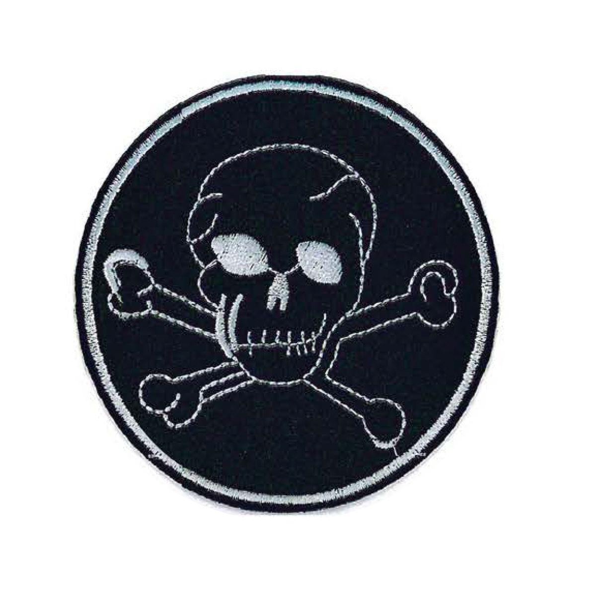 Geborduurde badge doodshoofd