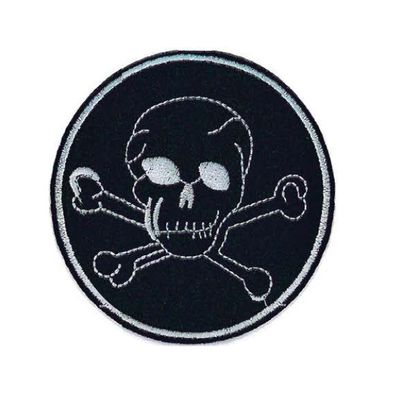 Geborduurde badge doodshoofd