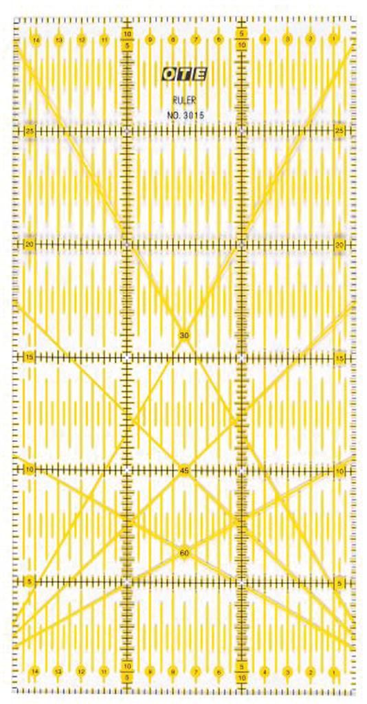 Quilt liniaal 15 x 30cm Olfa