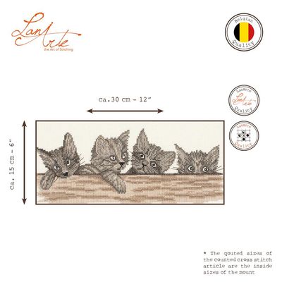 Lanarte borduurpakket "Katjes op het hek"