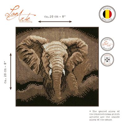 Lanarte borduurpakket "Jagende olifant"