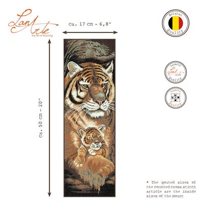 Lanarte kruissteek pakket "Tijger met jong"