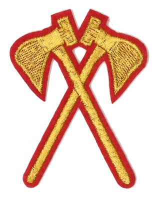 Geborduurde badge "Bijlen" 7,5 cm