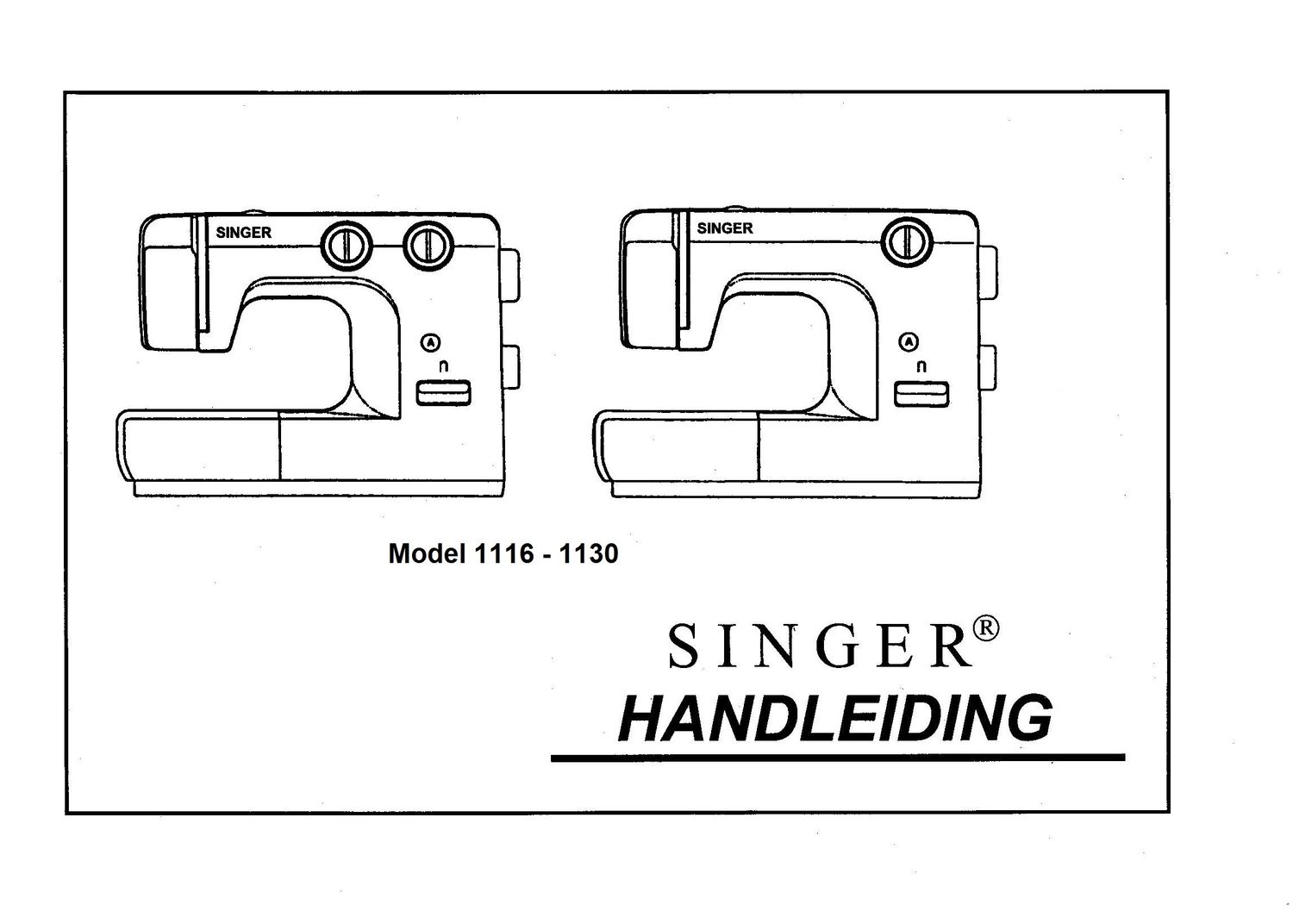 Handleiding Singer Basis 1116 - 1130 &amp; Tradition 2200