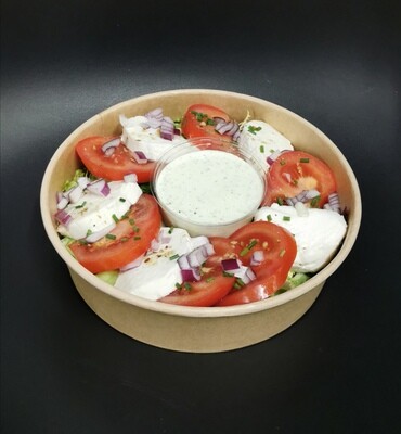 Slaatje tomaat mozzarella