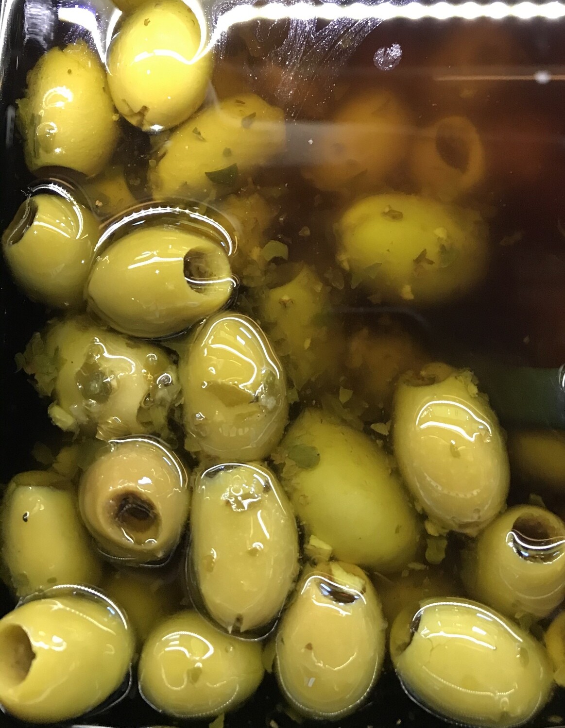 Groene olijven gemarineerd 150g