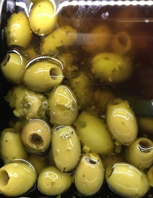 Groene olijven gemarineerd 150g