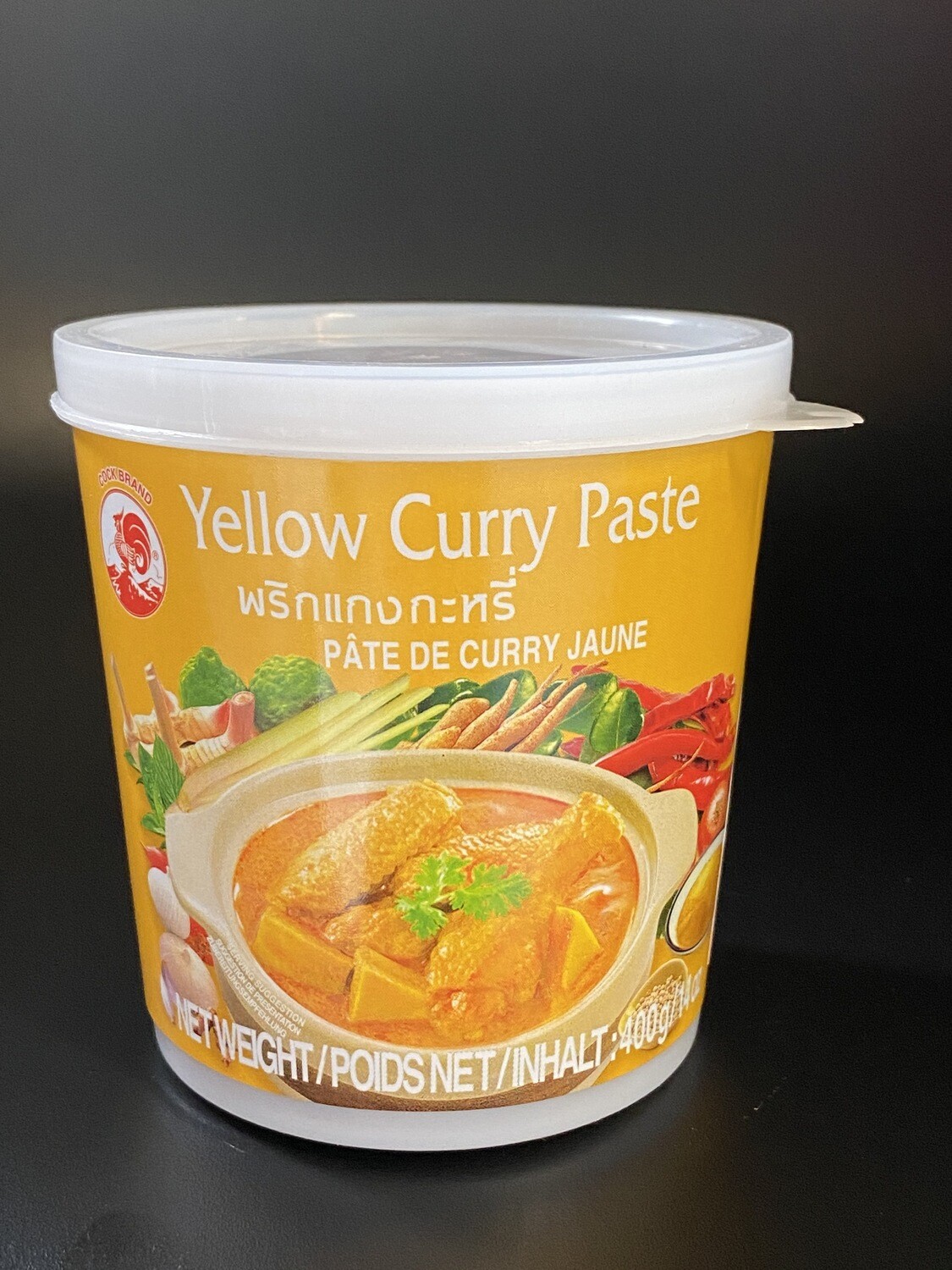 Curry pasta geel
