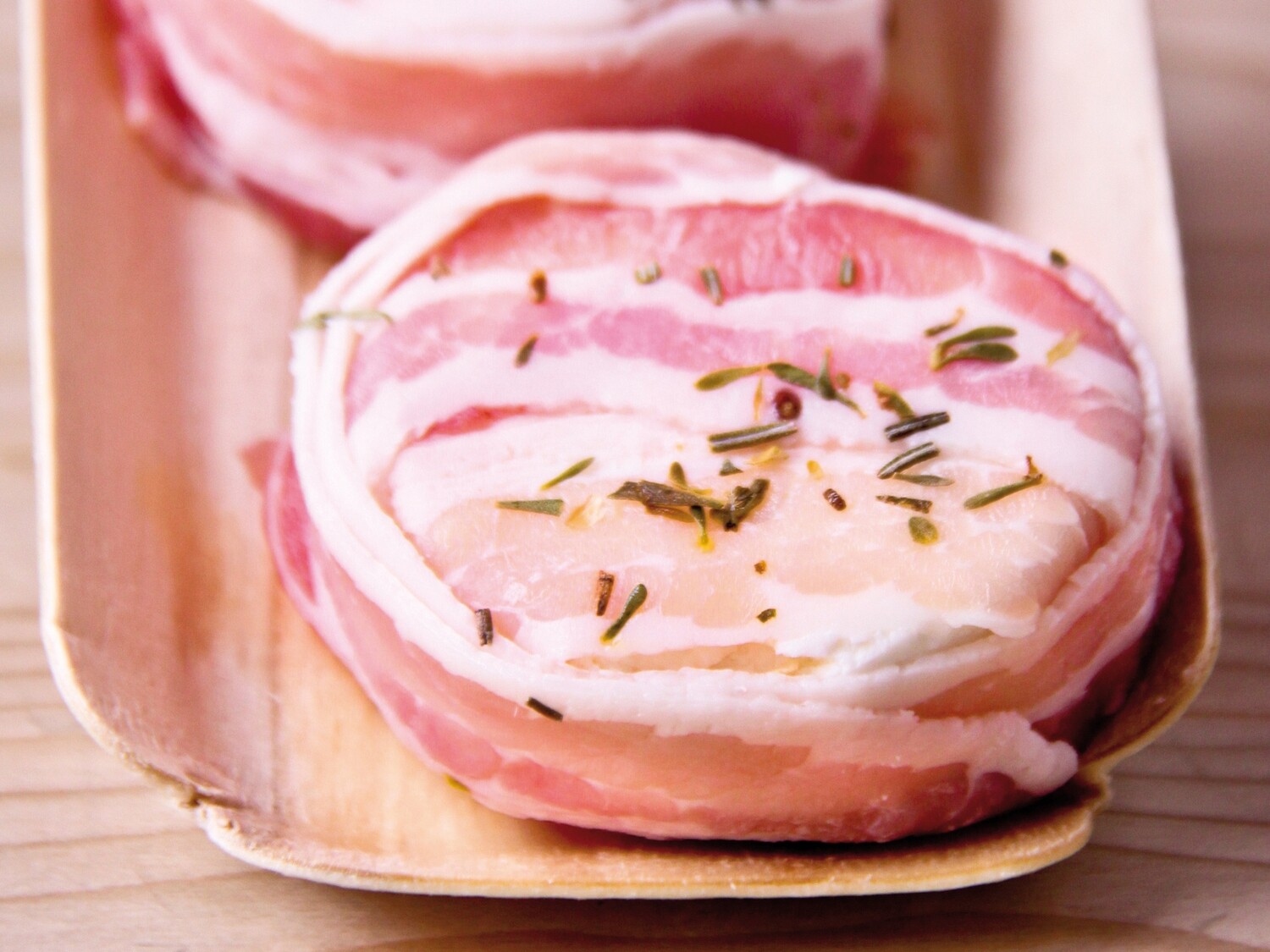 Geitenkaasjes met spek schaaltje 2x60g