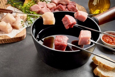 Fondue vlees (prijs per persoon)