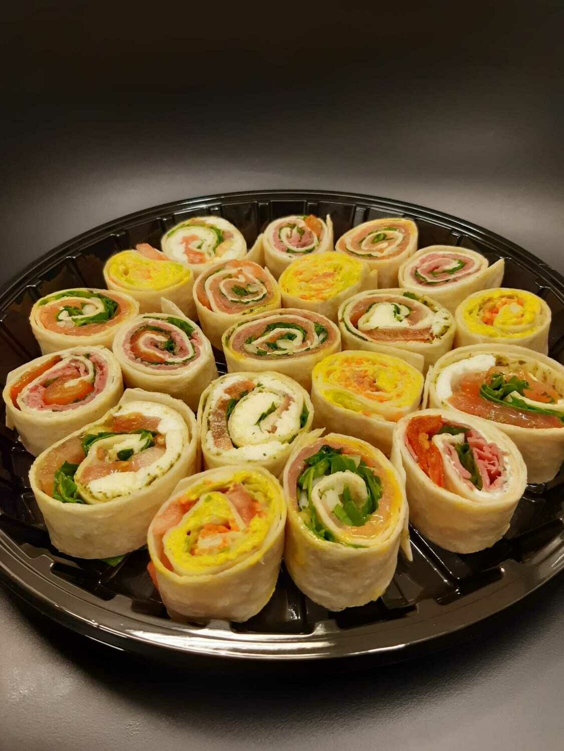 Schotel met mini-wraps 20st
