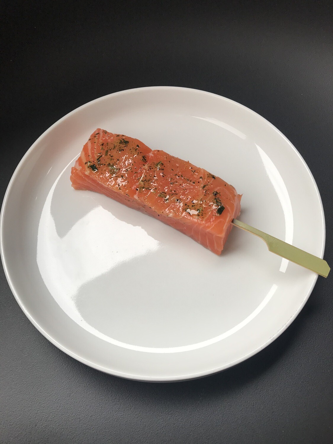 Zalmfilet brochette per stuk