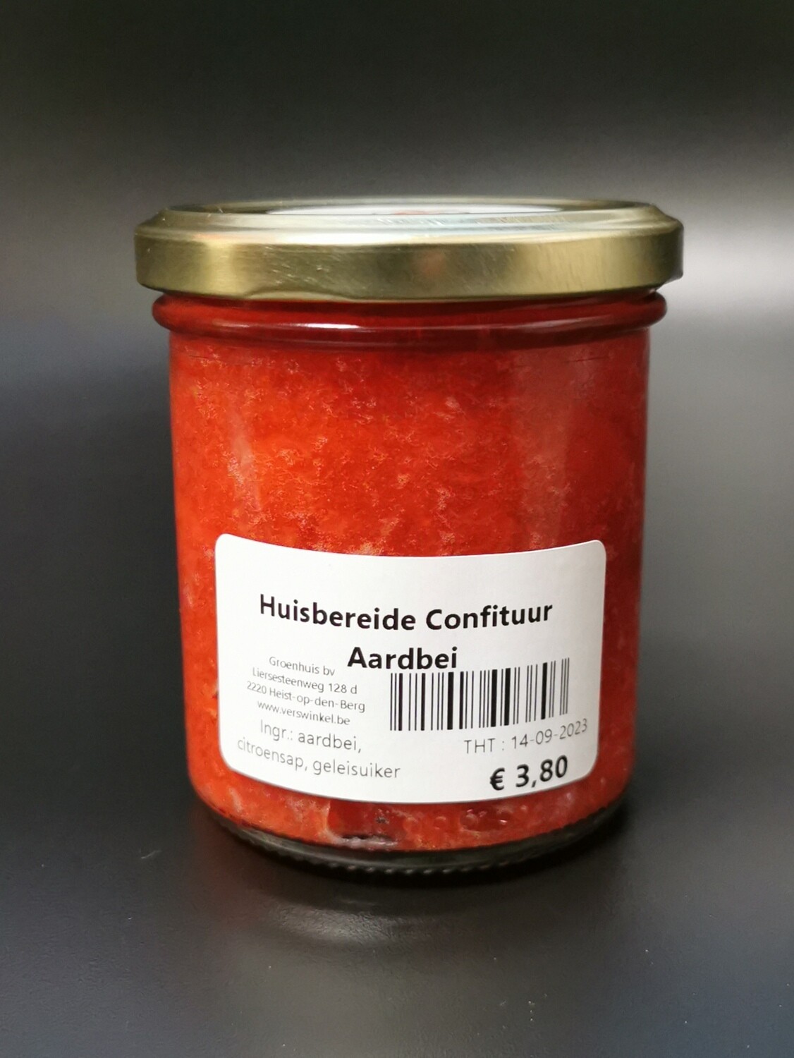 Huisbereide Confituur Aardbei - Rabarber 240g